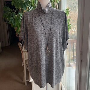 Joan Vass Mock Neck Top Sz XL